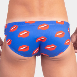 Barcode Berlin Slip de bain KISS Bleu
